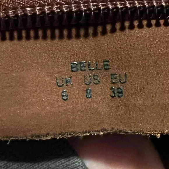 Hotter Belle Womens Knee Length Dark Tan Waxed Nubuck Leather Boots Sz 8 - Picture 7 of 8